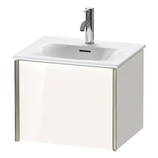 Duravit XViu Тумба подвесная 51x42x39.7см, с раковиной, 1 ящик, цвет: белый глянцевый/champagne matt