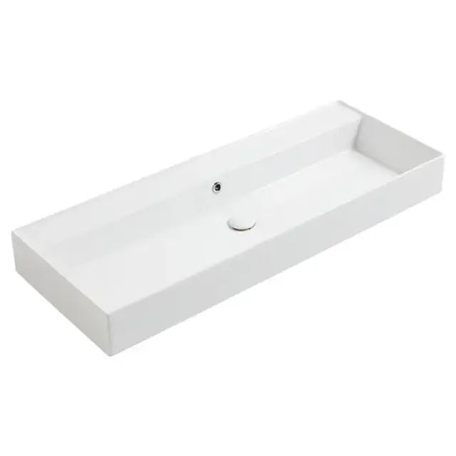 Simas Agile Раковина подвесная 121х46см., без перелива, без отв., цвет: белый матовый