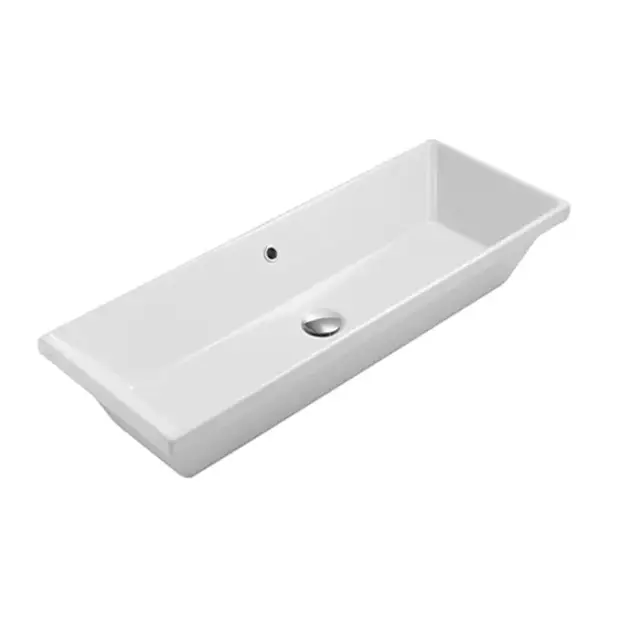 Globo Stockholm Раковина 90x34х17 см, без отв., цвет: белый