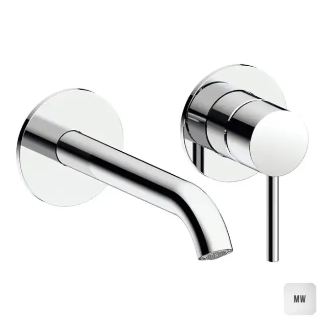 Almar Mixers Смеситель для раковины, настенный, цвет: белый матовый