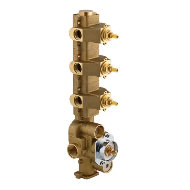 Carimali Встраиваемая часть для термостатического смесителя с 3 выходами, цвет: хром