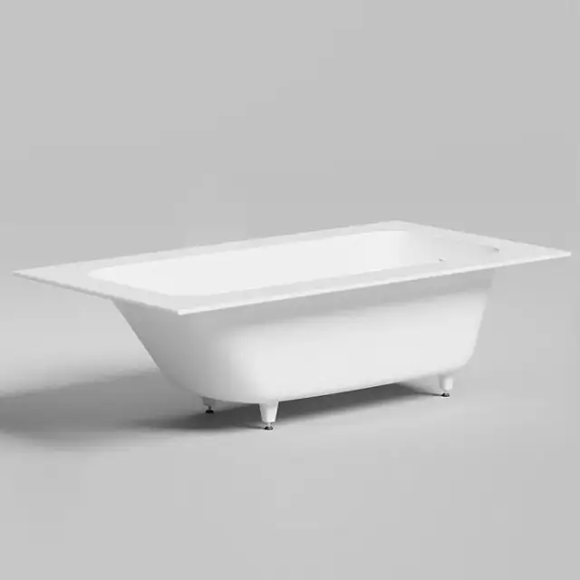 Salini Orlanda Plus Встраиваемая ванна 190х100х60cм, &quot;Up&Down&quot;, сифон, щелевой слив-перелив, S-Stone, цвет: белый матовый