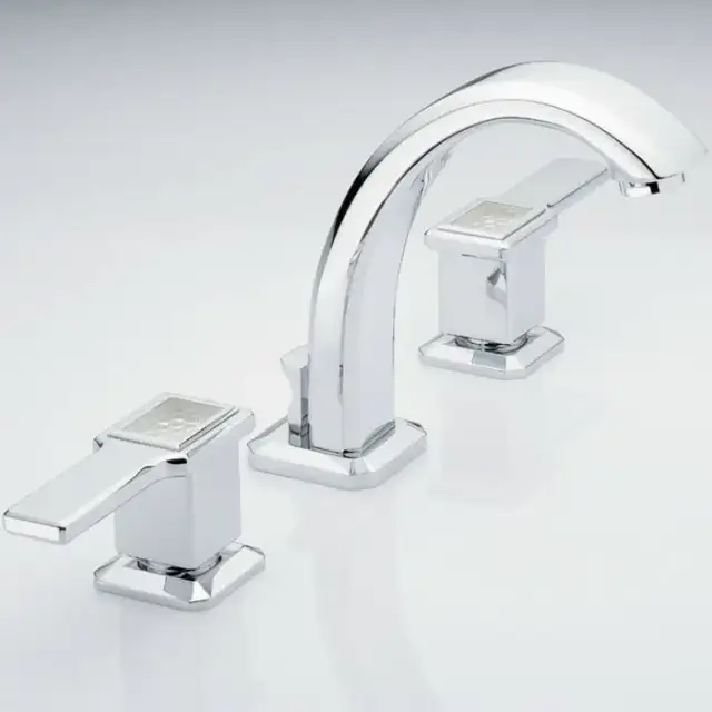 THG Métropolis à manettes cristal clair Смеситель для раковины, на 3 отв., цвет: хром/прозрачный хрусталь