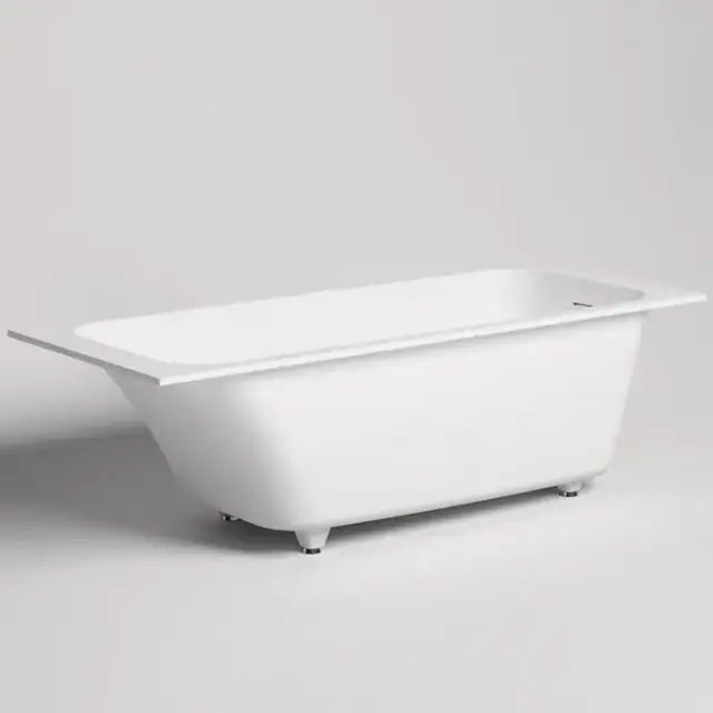 Salini Orlanda KIT Встраиваемая ванна 180х80х60cм, &quot;Up&Down&quot;, сифон, щелевой слив-перелив, S-Stone, цвет: белый матовый