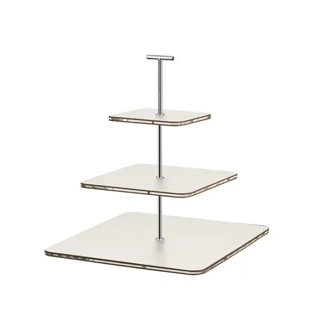 ADJ Сервировочная стойка 30x30xH35см., ручка &quot;Т&quot;, цвет: белый/фурнитура хром