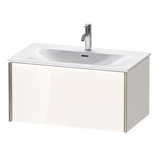 Duravit XViu Тумба подвесная 81x48x39.7см, с раковиной, 1 ящик, цвет: белый глянцевый/champagne matt