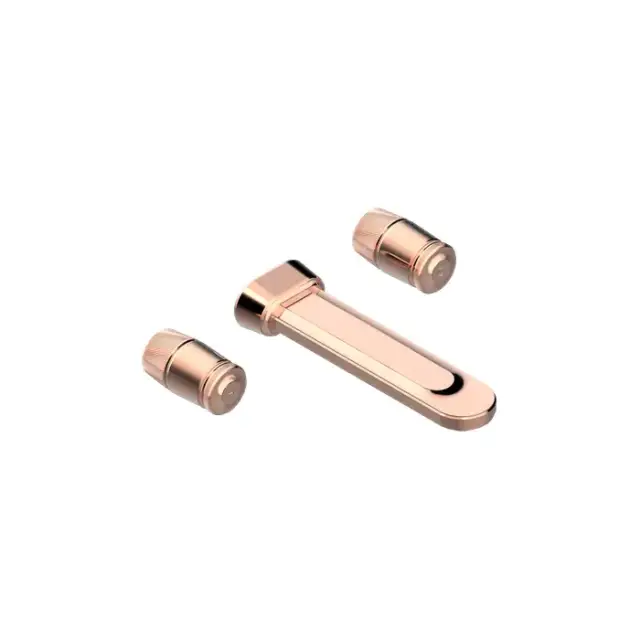 THG CORVAIR Смеситель для раковины настенный, c 2 вентилями, внешняя часть, цвет: Blush PVD