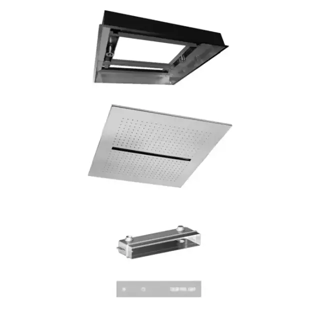 Fantini Acqua Zone Dream Верхний душ 53х53м, потолочный, хромотерапия 4 цв.,Дождь, Ливень, цвет: Блестящая натуральная сталь