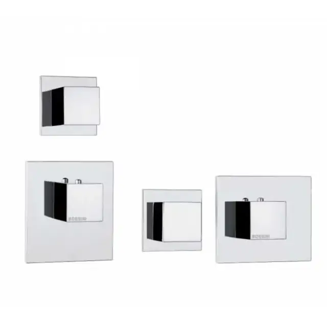 Bossini Cube Смеситель для душа, встраиваемый, термостатический, с переключателем на 2 источника, цвет: хром