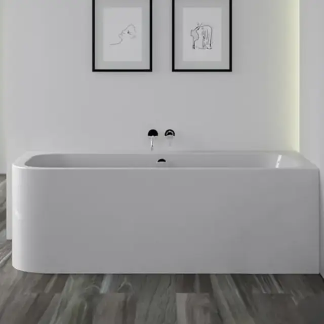 Knief Pure Left Ванна акриловая в правый угол 180х80х60см., щелевой перелив, цвет белый глянцевый