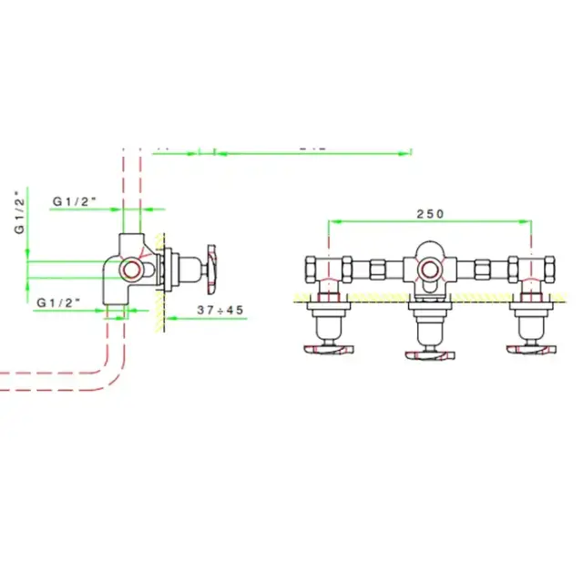Nicolazzi Forest Внутрення часть для встроенного смесителя 1433