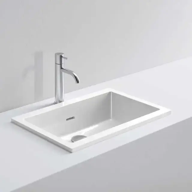 NOORTH milldue edition Раковина 52х35х15.2 см, без отв., цвет: белый