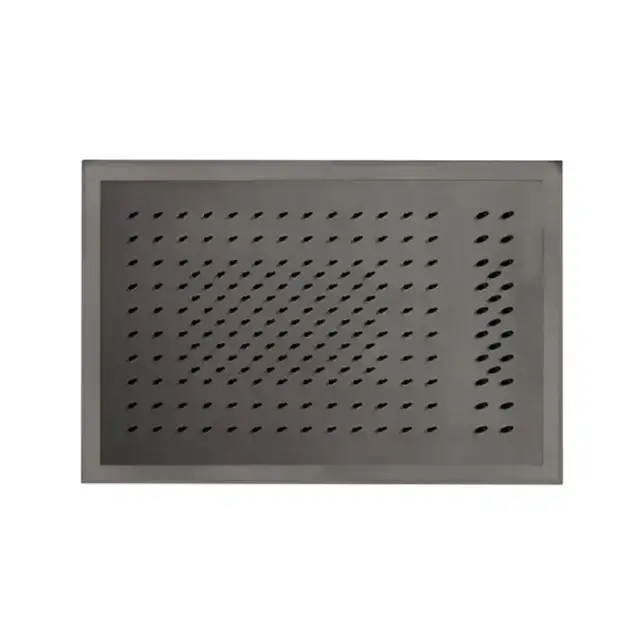 Fantini Acqua Zone Верхний душ 50х35см, двойной дождь, поток, светодиоды, хромотерапия, цвет: Matt Gun Metal PVD