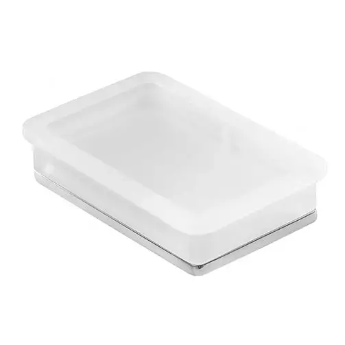 Colombo Lulu Мыльница настольная, цвет: хром/матовое стекло