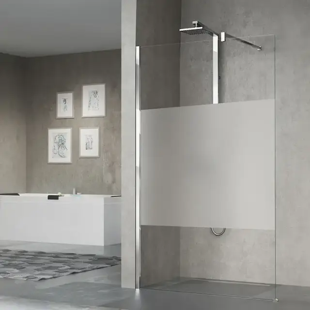 Novellini Giada H Душевое ограждение 137-138.5х205см., с свободным входом, с настенным кронштейном, стекло прозрачное, цвет: Silver