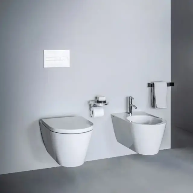 Laufen Kartell Биде подвесное 54.5х37х29см, с 1 отв. под смеситель, без боковых отв, с покр. LLC, цвет: белый