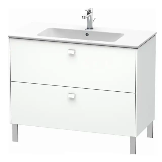Duravit  Brioso Тумба напольная 102х47.9х68.3см, с раковиной, с 2 выдвижными ящиками, цвет: белый матовый