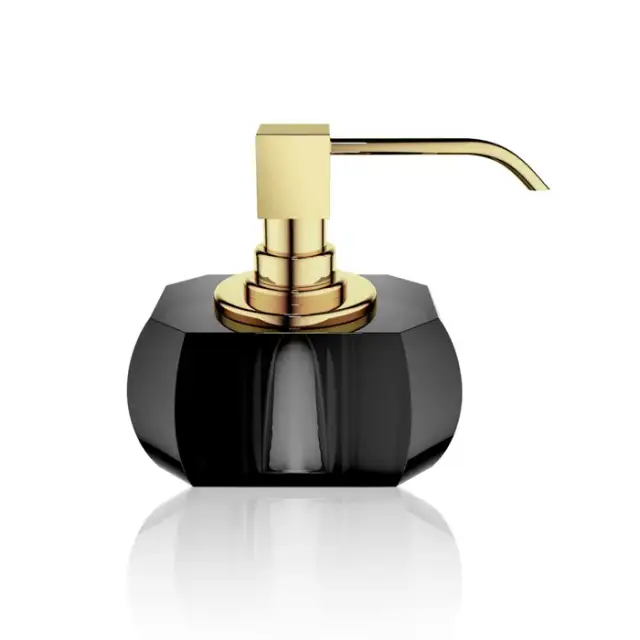 Decor Walther Kristall SSP Дозатор для мыла, настольный, цвет: хрусталь антрацит/золото