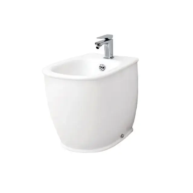 Artceram Azuley Биде напольное приставное 36х52см., 1 отв., c креплением, цвет: белый