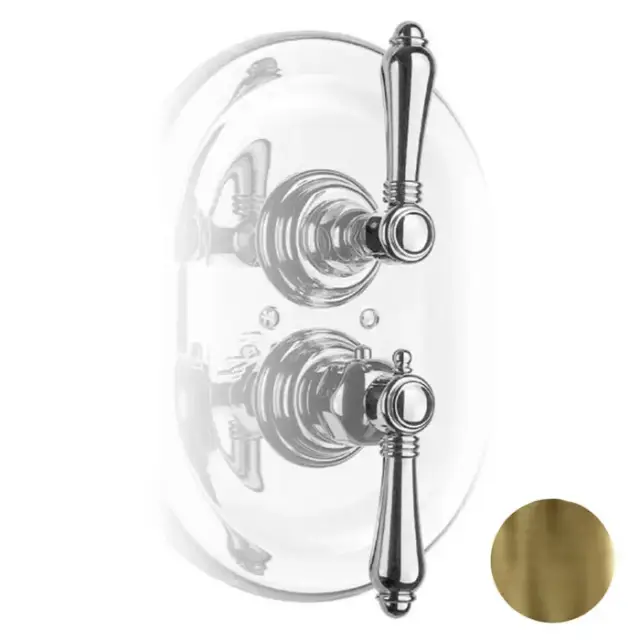 Nicolazzi Termostatico Смеситель для душа, встраиваемый, термостатический, внешняя часть, 3/4” с   запорным вентилем, цвет: бронза