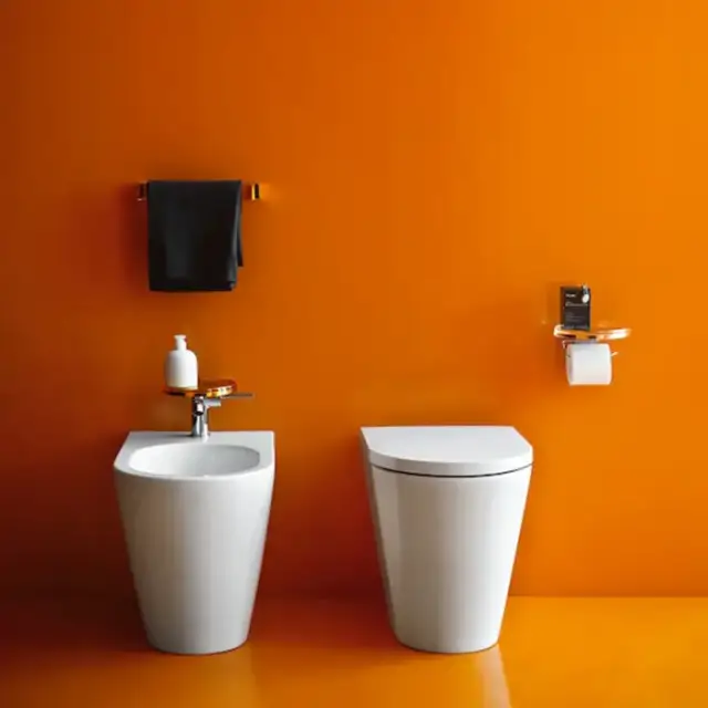 Laufen Kartell Биде напольное 56х37х43см с 1 отв. под смеситель, без боковых отв, цвет: белый