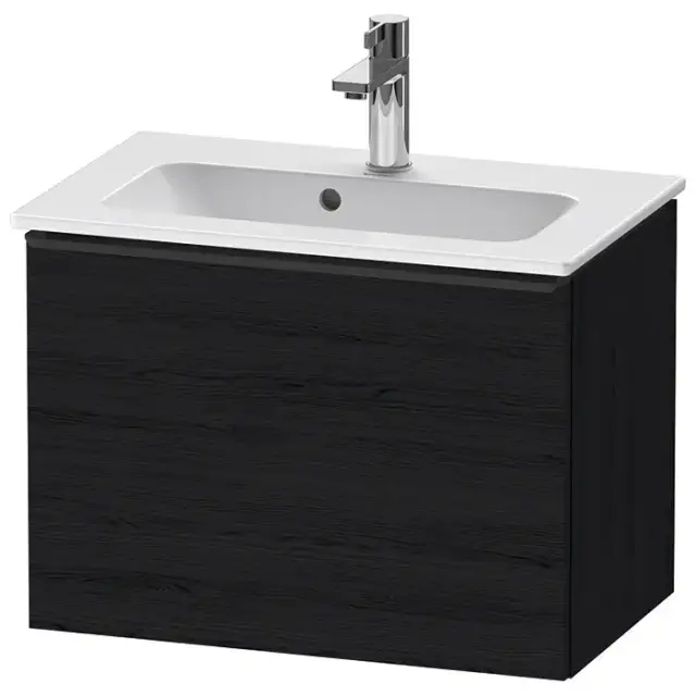 Duravit D-Neo Тумбочка подвесная Compact 61x37.2x44см., раковина, 1 ящик, цвет: Black Oak