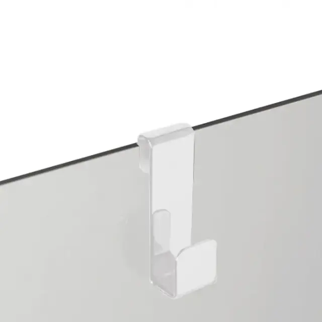 3SC APPY Крючок навесной на стекло, одинарный, цвет: белый матовый