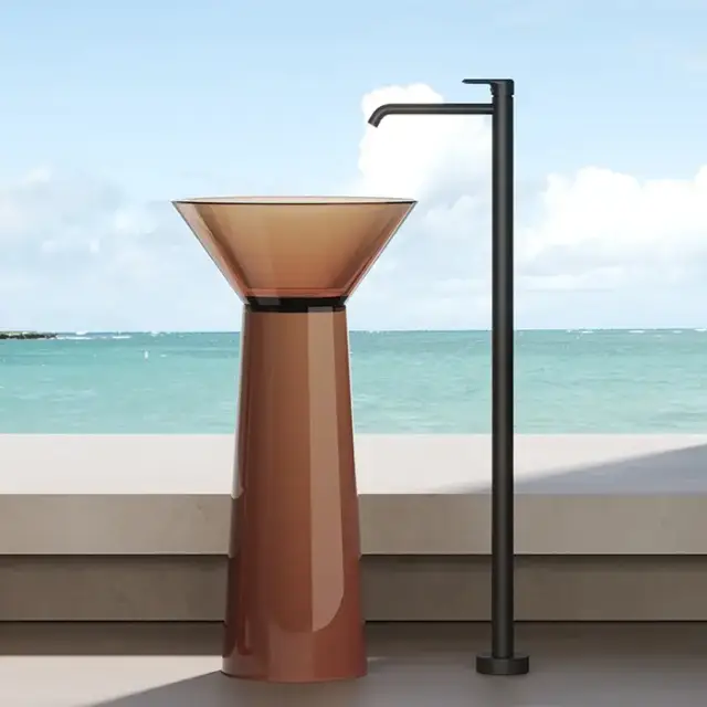 Dea Design Pedestal Basin Раковина напольная d48хh90см, цвет: brown copper