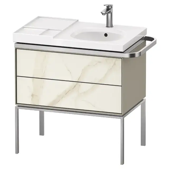 Duravit Aurena Тумба подвесная под раковину 78.4x80.2x49.2см., цвет: Таупе шелковисто-матовый/мраморная структура