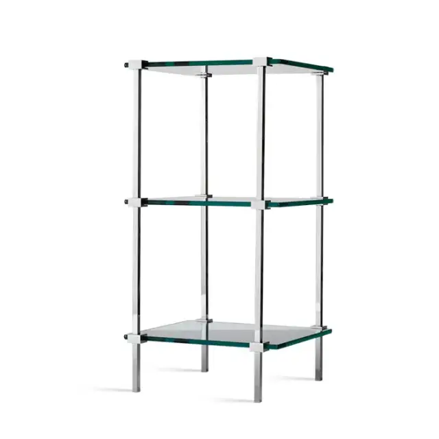 Decor Walther T 11 Стеллаж 35x30x67.5см, напольный, 3 стеклянные полки, цвет: хром