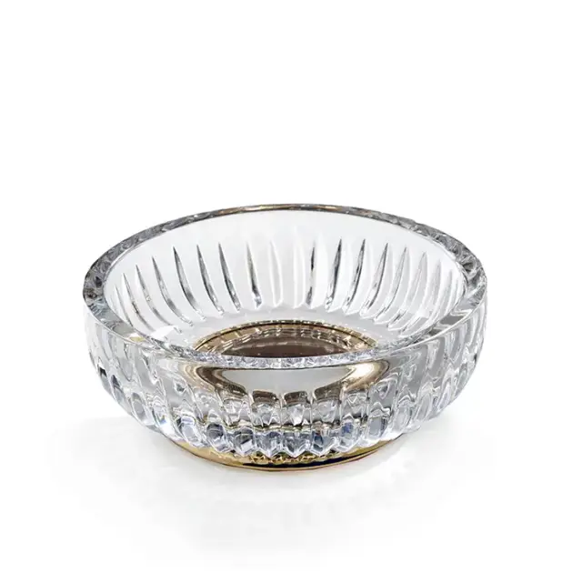 3SC Elegance Мыльница настольная, цвет: прозрачный хрусталь/золото 24к. Lucido