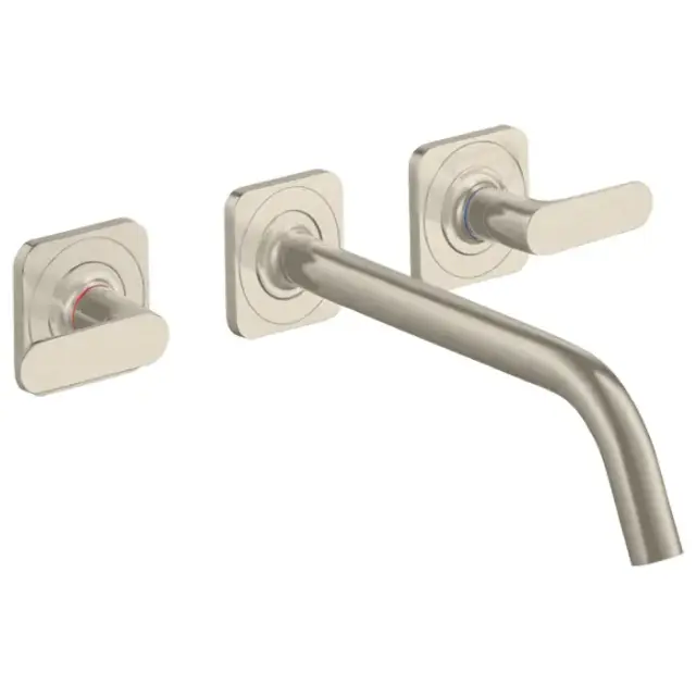 Axor Citterio M Смеситель для раковины, встраиваемый, излив: 22.6см., ручка: рычаг, цвет: шлифованный никель