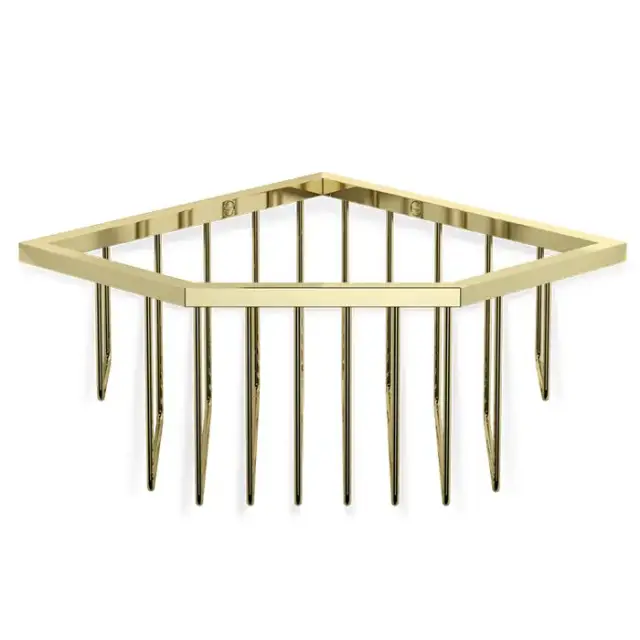 Decor Walther WA ECK1 Корзина универсальная 18x18x9.5см для душа, угловая, подвесная, цвет: золото