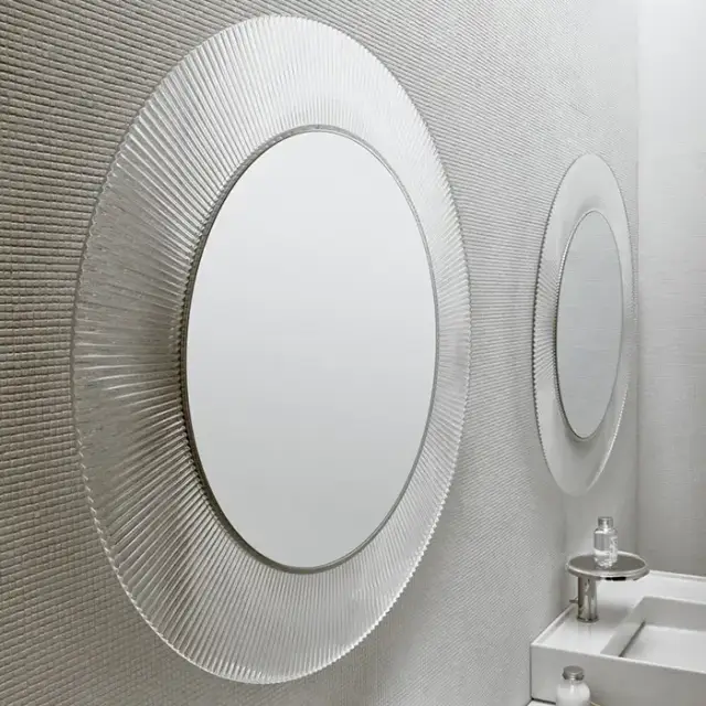 Laufen Kartell Зеркало круглое d=78см, настенное, со скрытой подсветкой LED , цвет: прозрачный кристал