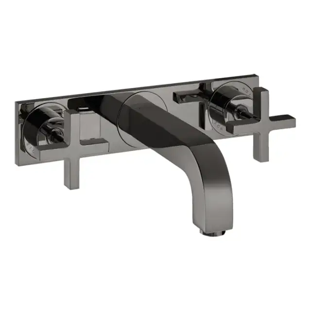 Axor Citterio Смеситель для раковины 226, встраиваемый, излив: 22.6см., с панелью, цвет: полированный черный хром