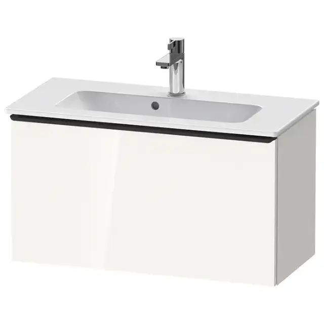 Duravit D-Neo Тумбочка подвесная Compact 81x37.2x44см., раковина, 1 ящик, цвет: белый высокоглянцевый