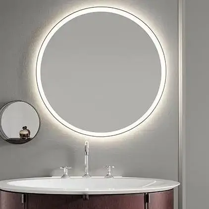 BURGBAD LIN20 Зеркало Ø750х25 мм., LED подсветка 5700K, выключатель, подогрев