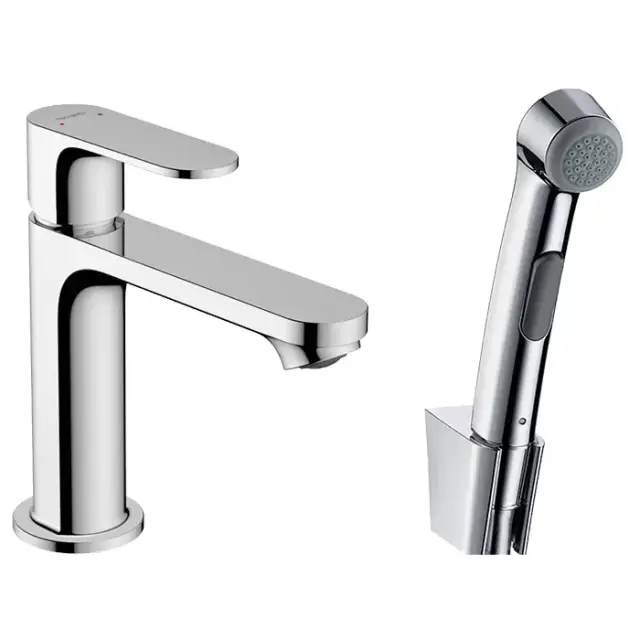 Hansgrohe Rebris S Смеситель для раковины 110, с гигиеническим душем, цвет: хром