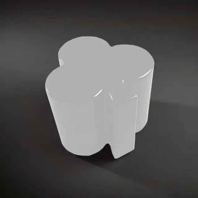 Kerasan Artwork Столик декоративный на стальной основе &quot;FIORI&quot;, 50х50х41 см, напольный, цвет: белый глянцевый