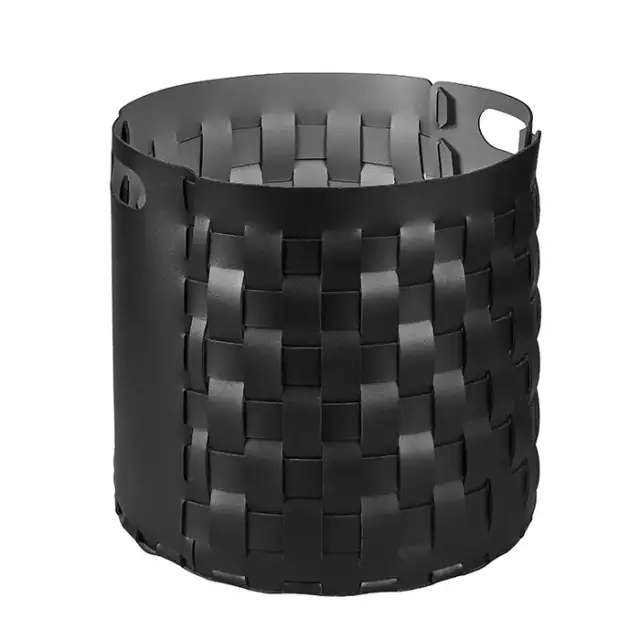 Colombo Adj Круглая корзина Bottega D40хH40см., напольная, цвет: черный/серый