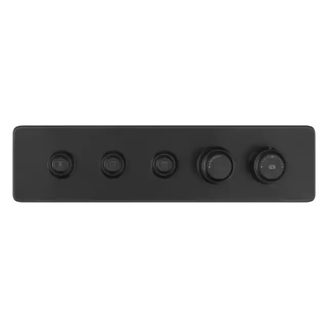 Gessi Hi-Fi Eclectic Смеситель для душа настенный встраиваемый, термостатический, с 3 запорными кнопками, цвет: черный матовый