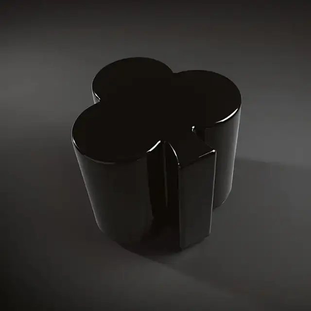 Kerasan Artwork Столик декоративный на стальной основе &quot;FIORI&quot;, 50х50х41 см, напольный, цвет: черный глянцевый