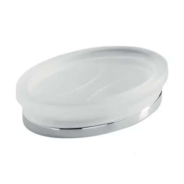 Colombo Land Мыльница настольная, цвет: хром/матовое стекло