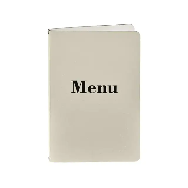 ADJ Меню для ресторана, 17x25 см., цвет: панна котта/белый