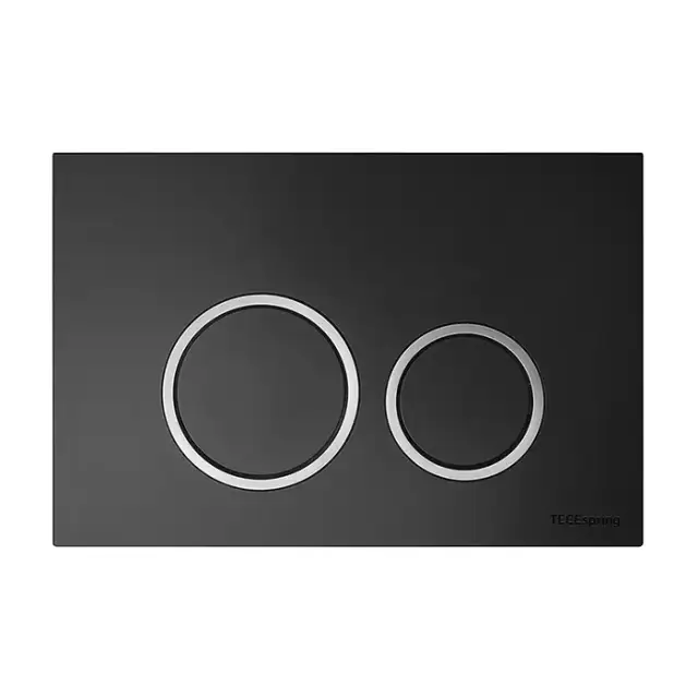 TECE Панель смыва TECESpring с круглыми кнопками, цвет: черный матовый