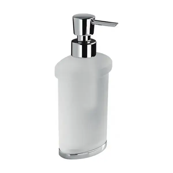 Colombo Land Дозатор для жидкого мыла, настольный, цвет: хром/матовое стекло