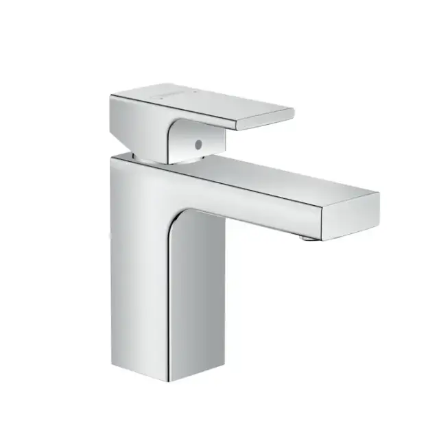 Hansgrohe Vernis Shap Смеситель для раковины, излив 100 мм, с донным клапаном, цвет: хром