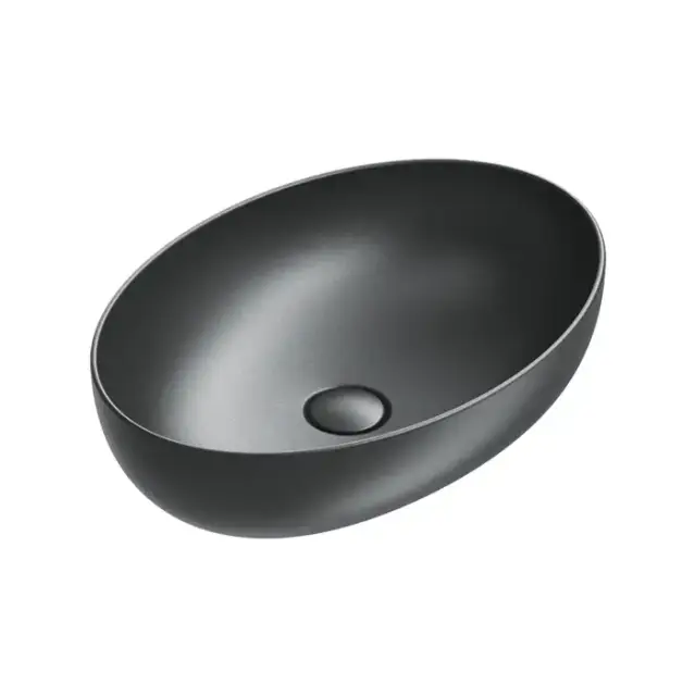 Catalano Sfera Раковина 60x42см накладная, без перелива, без отв., цвет: черный матовый