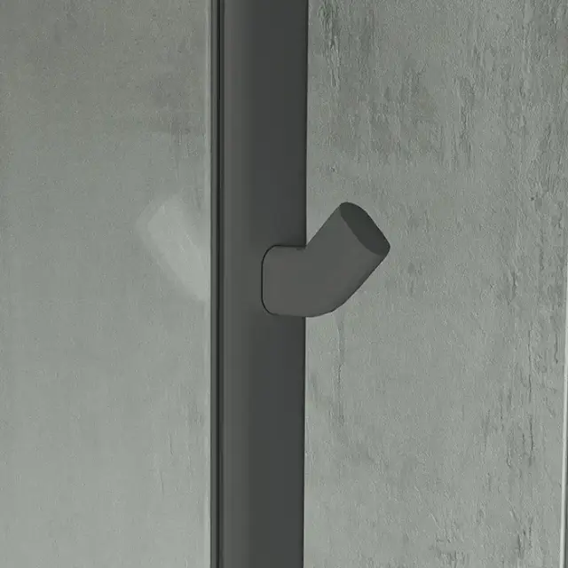 Novellini Giada Крючок, подвесной, для профиля, цвет: черный матовый