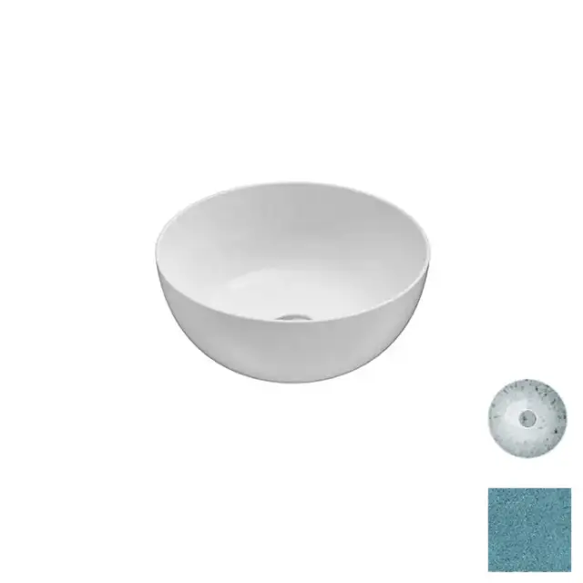 Globo T-Edge Раковина-чаша 37х16 см, без отв., на столешницу, цвет: Graniglia Turchese